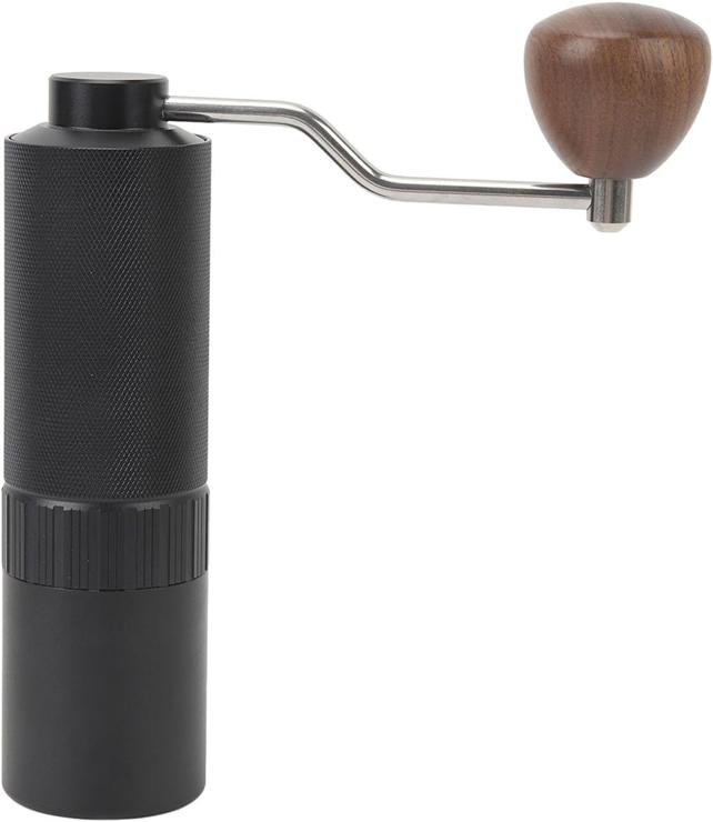 Socobeta Portable manual coffee grinder with adjustable hand crank for quick and even grinding for travel and office