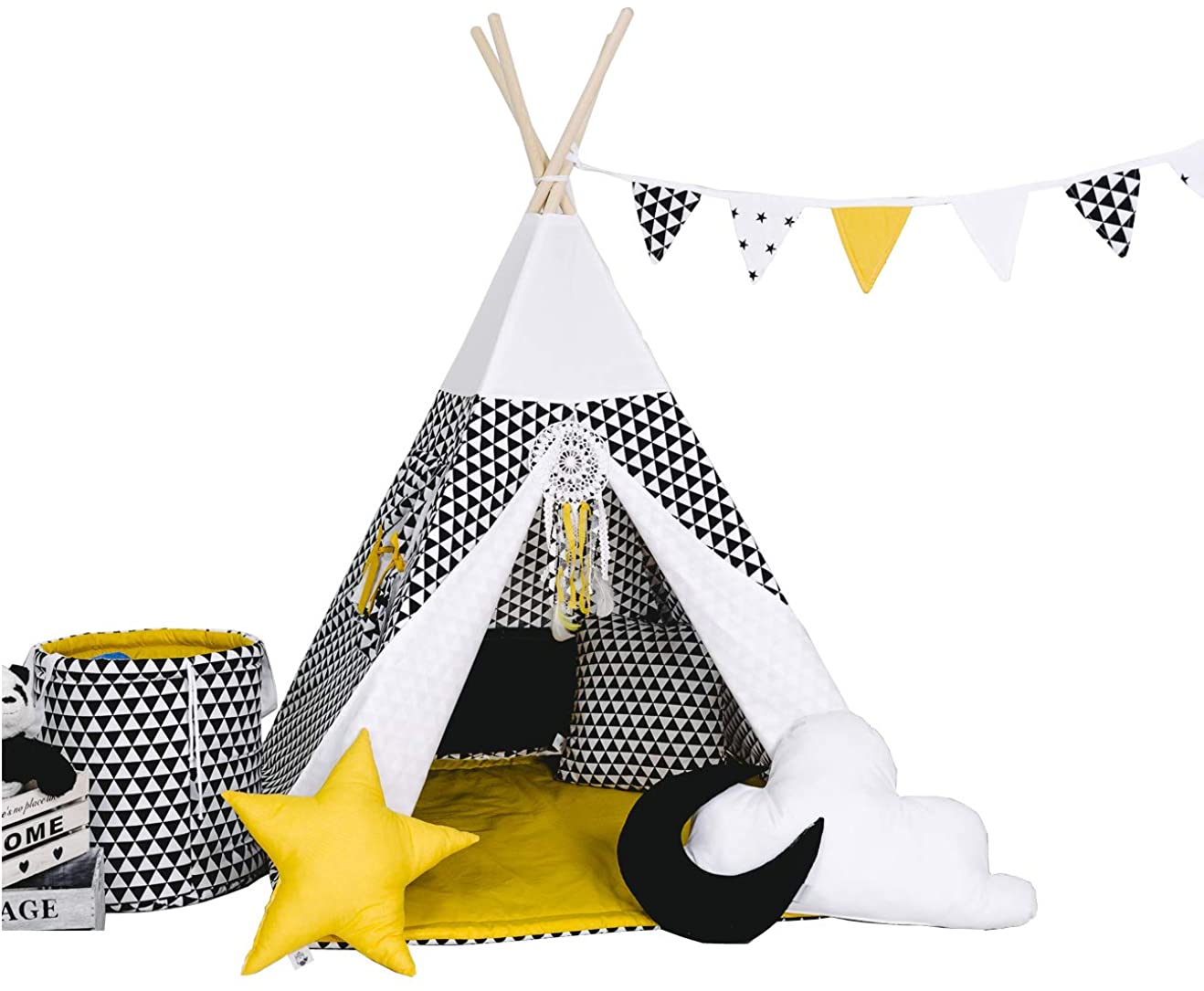 Golden Kids Childrens Play Tent / Teepee / Tipi Set For Children, For Indo