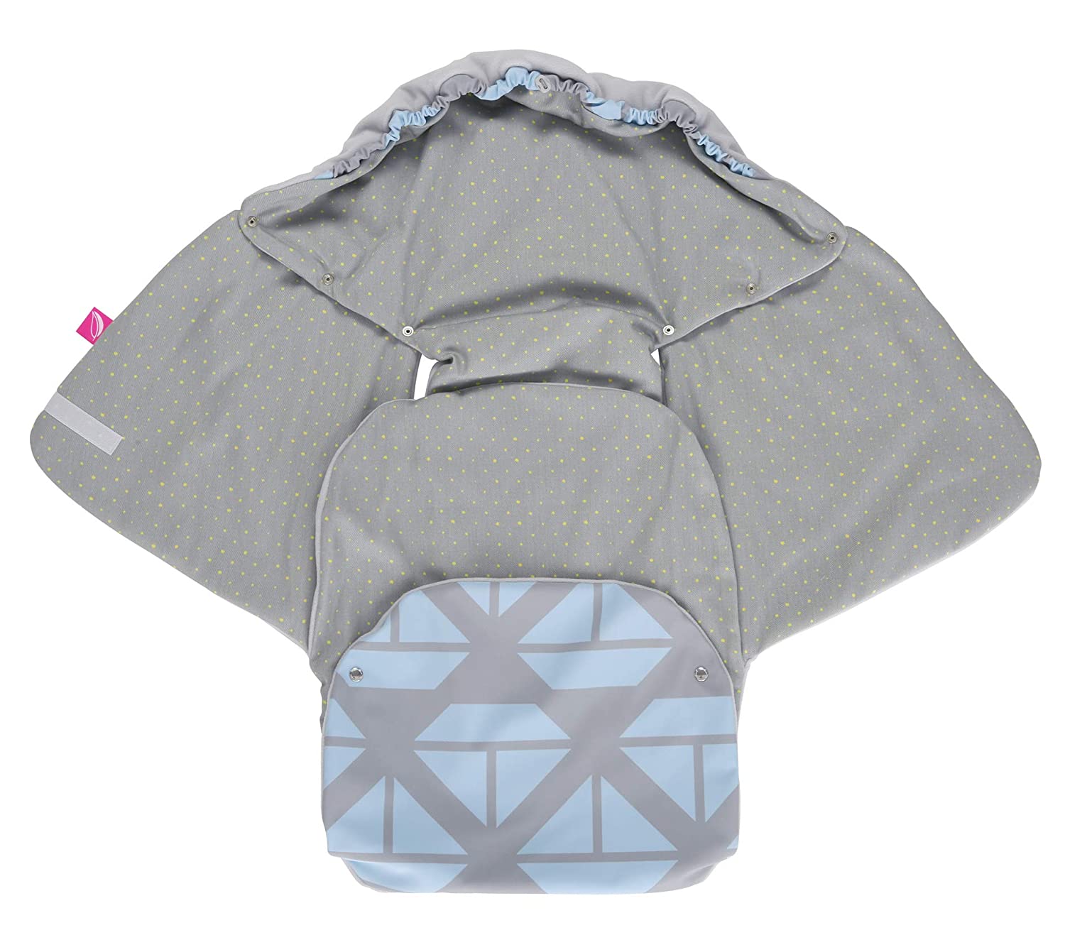 Baby Softshell Swaddling Blanket for Baby Seat, Car Seat, Maxi-Cosi, Römer and Other Brands, Ideal for Pushchairs, Bicycle Trailers, Buggies, Ships Blue