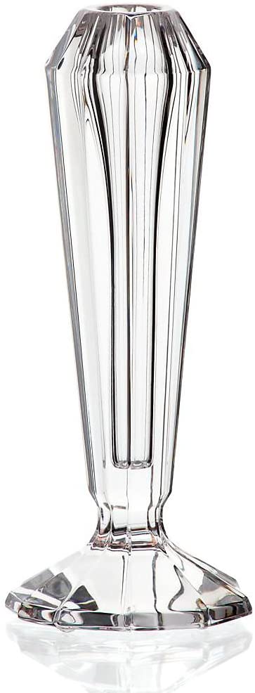 \'Vase, Flower vase, Stem Vase, Flower vase \"Sigma Transparent, H = 21 cm, lead crystal glass, modern style (German Crystal, Cristalica)