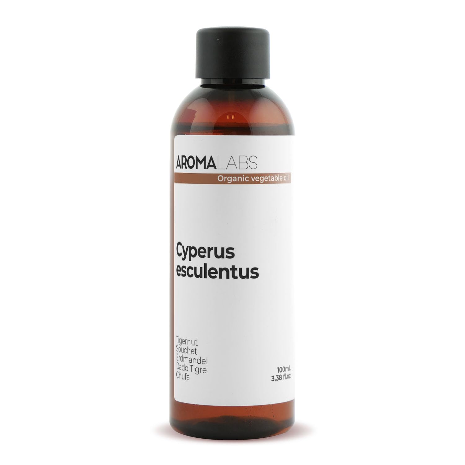 Organic - Huile végétale Souchet - 100 ml - 100% Pure, Naturelle, Pressée à froid et Certifiée Cosmos - Aroma LABS (Marque Française)