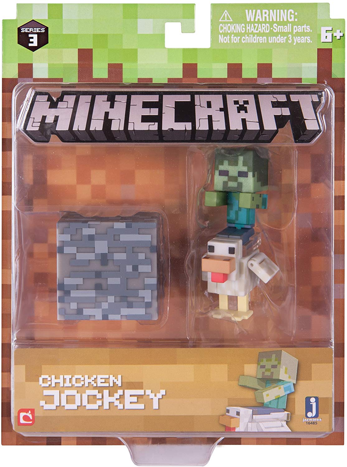 Minecraft Figures Series 3 Wave 2, Chicken Jockey With Accessories