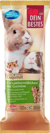 Rodent snack nibble sticks with vegetables, exquisite, 112 g