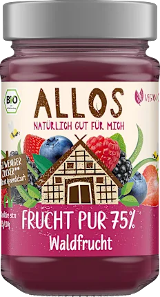 Fruit spread, pure fruit forest fruit 75% fruit, 250 g