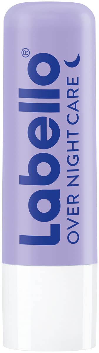 LABELLO Over Night Care (5.5ml) Lip Balm for Gentle Lips Overnight Moisturising Lip Balm with Shea Butter, ‎white
