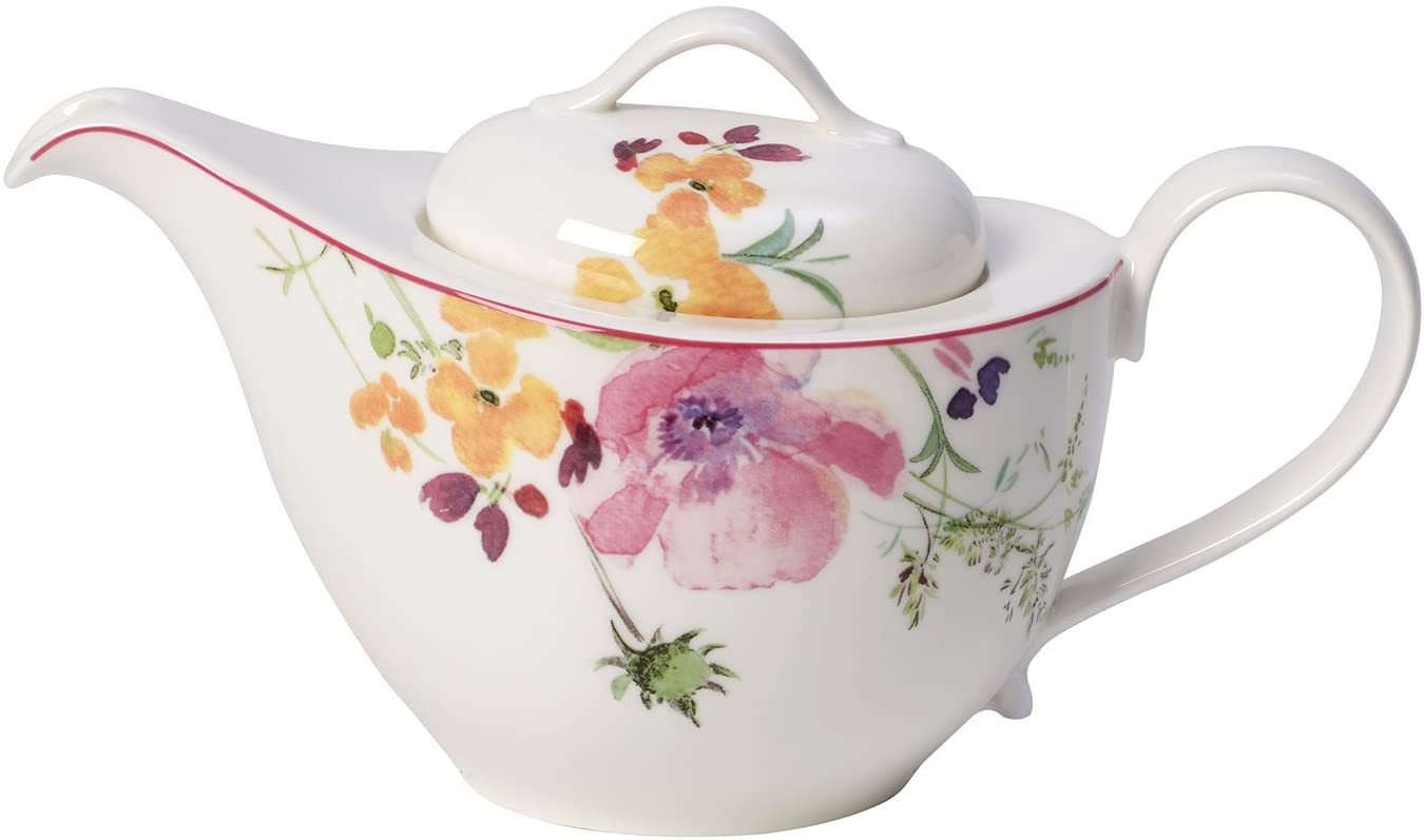 Villeroy & Boch Villeroy und Boch Mariefleur Tea Teapot, 620 ml, Height 13.5 cm, Premium Porcelain, Multi-Coloured