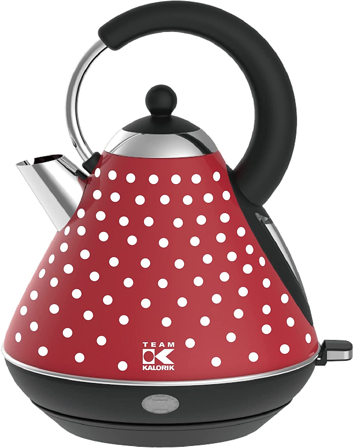 Kalorik Team Calorik Retro Stainless Steel Kettle with 1.7 Litre Capacity, 2400 W, Particulate Filter, Red/White, TKG JK 1045 RWD