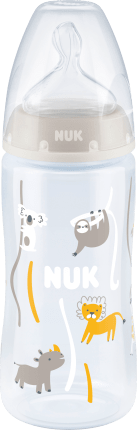 NUK Baby Bottle First Choice Temp.Control Safari, Gr.2, 6-18 Months, 300ml, 1 pc