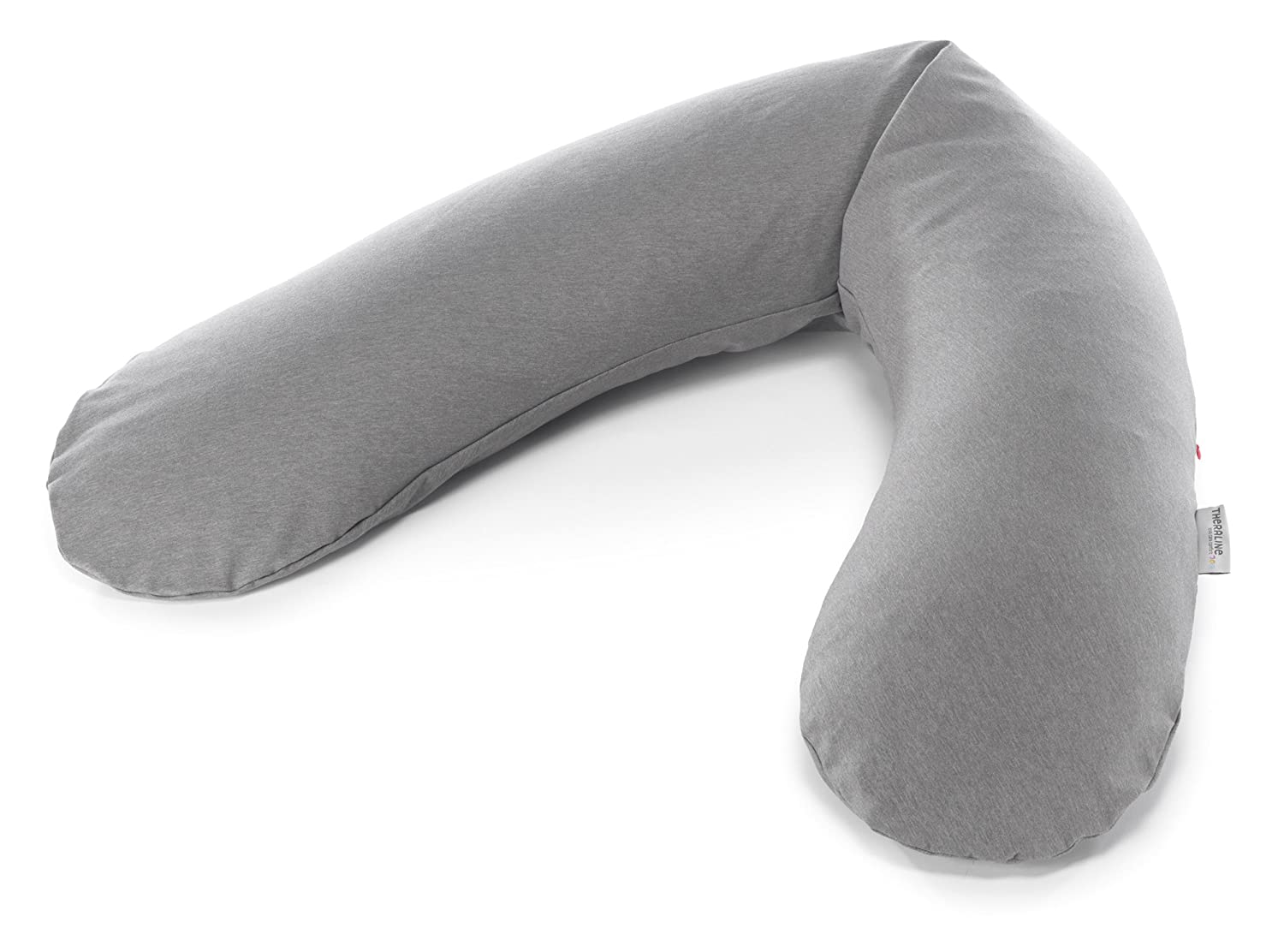 Replacement Cover For The Original Theraline Pregnancy And Nursing Pillow, 100% Cotton. Uni Melange medium grey