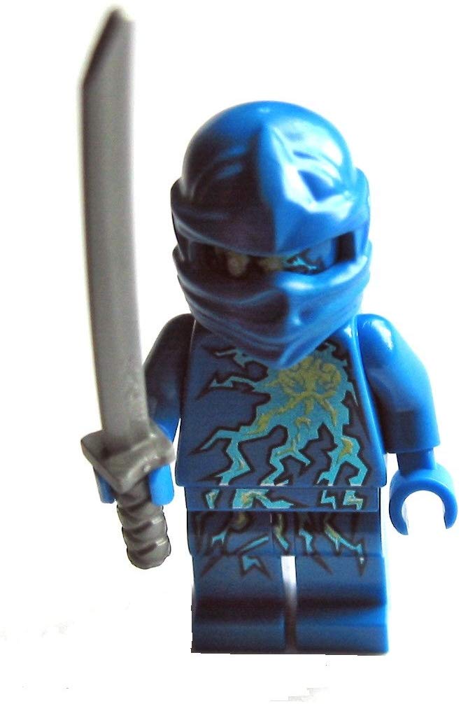 Custom Minifigure Ninja Jay Nrg (Original Lego Ninjago Components With Silv