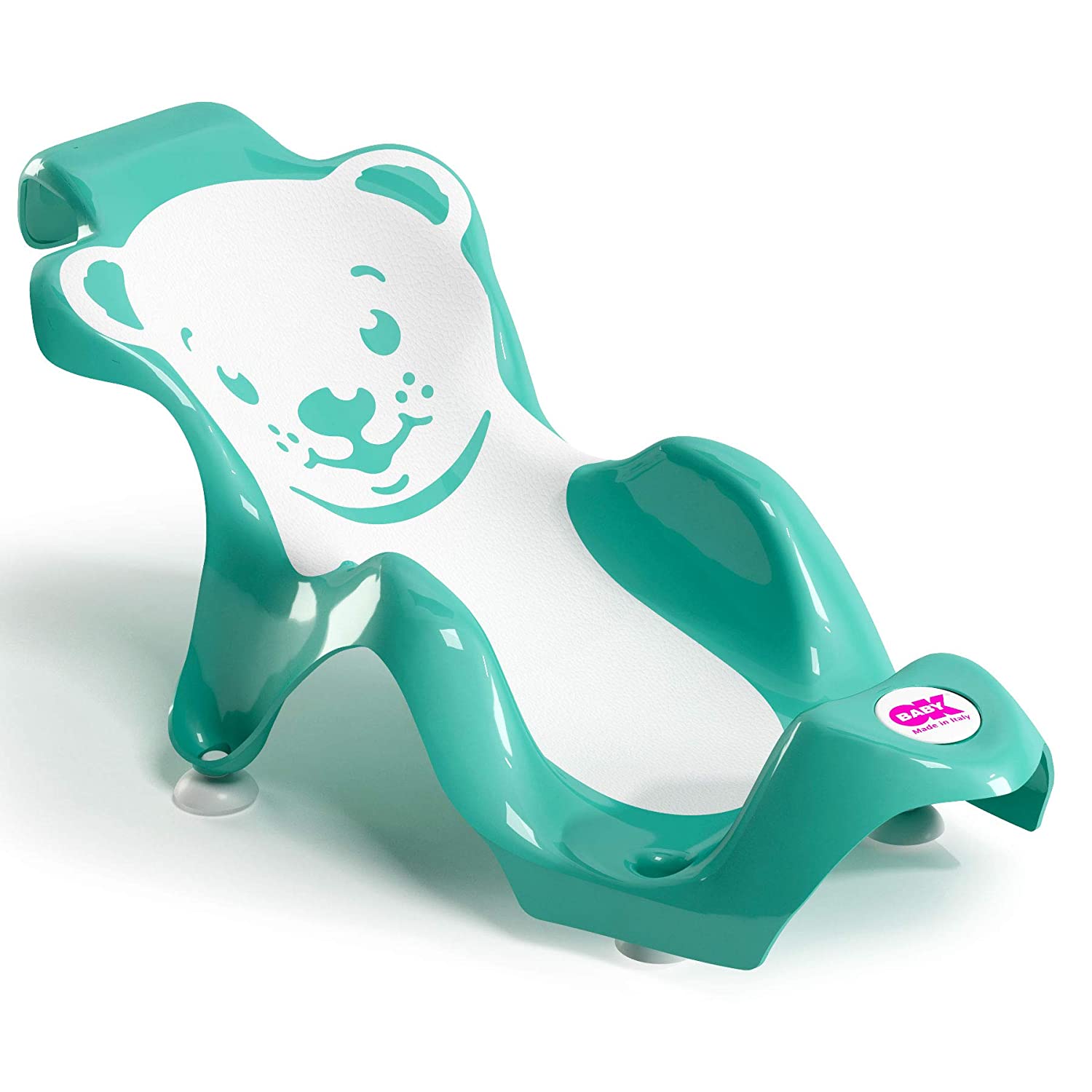 OKBABY Buddy Ergonomic Baby Bath Aid with Non-Slip Rubber Seat for Baby 0 to 8 Months (Max 8kg) - Turquoise