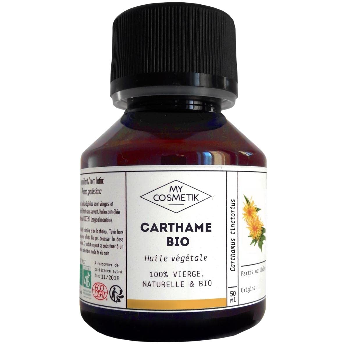 MY COSMETIK - Vegetable oil thistle - organic from organic cultivation - 100% pure and natural - regenerating and nourishing - 10 ml