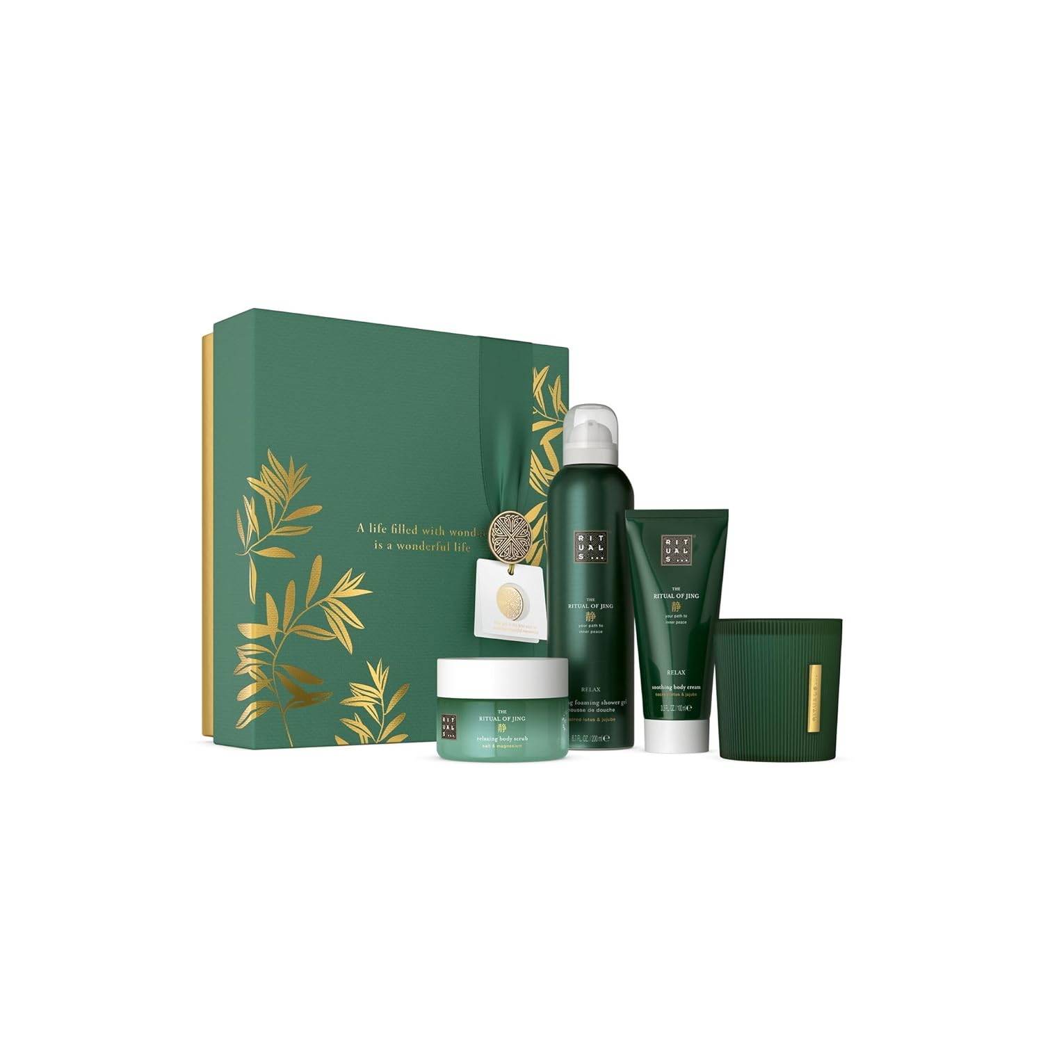 RITUALS The Ritual of Jing Gift Set M - Gift Box with 4 Products for Body Care with Lotus and Jujube - Soothing Properties