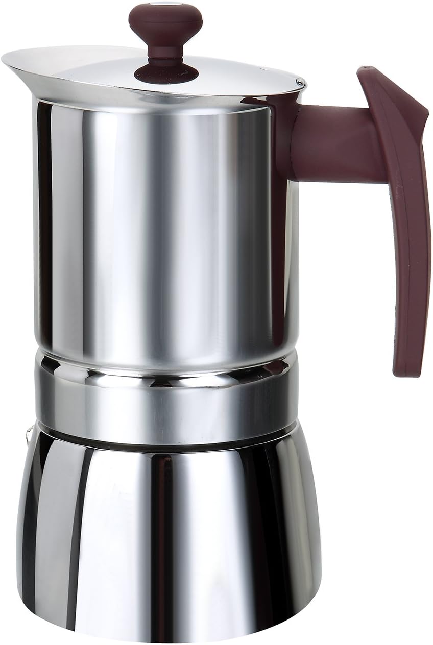 Rossetto espresso maker made of stainless handle violets, 10 cups