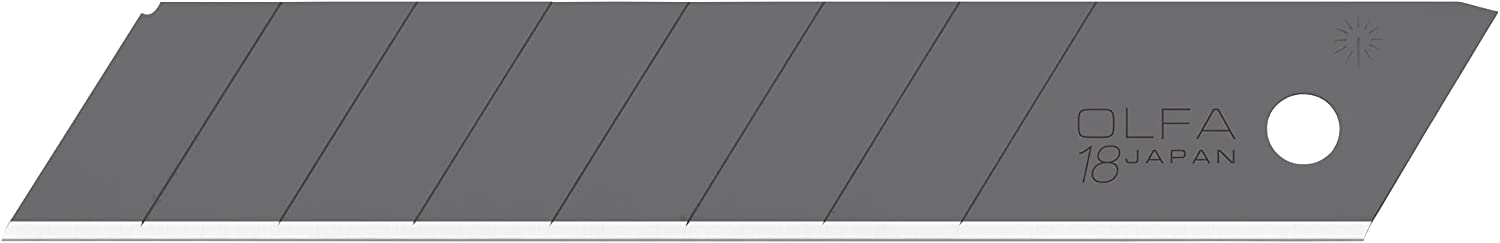 LBB 10 18 mm 10 Ultra-Sharp Olfa Excel Black Blades, Plastic Box