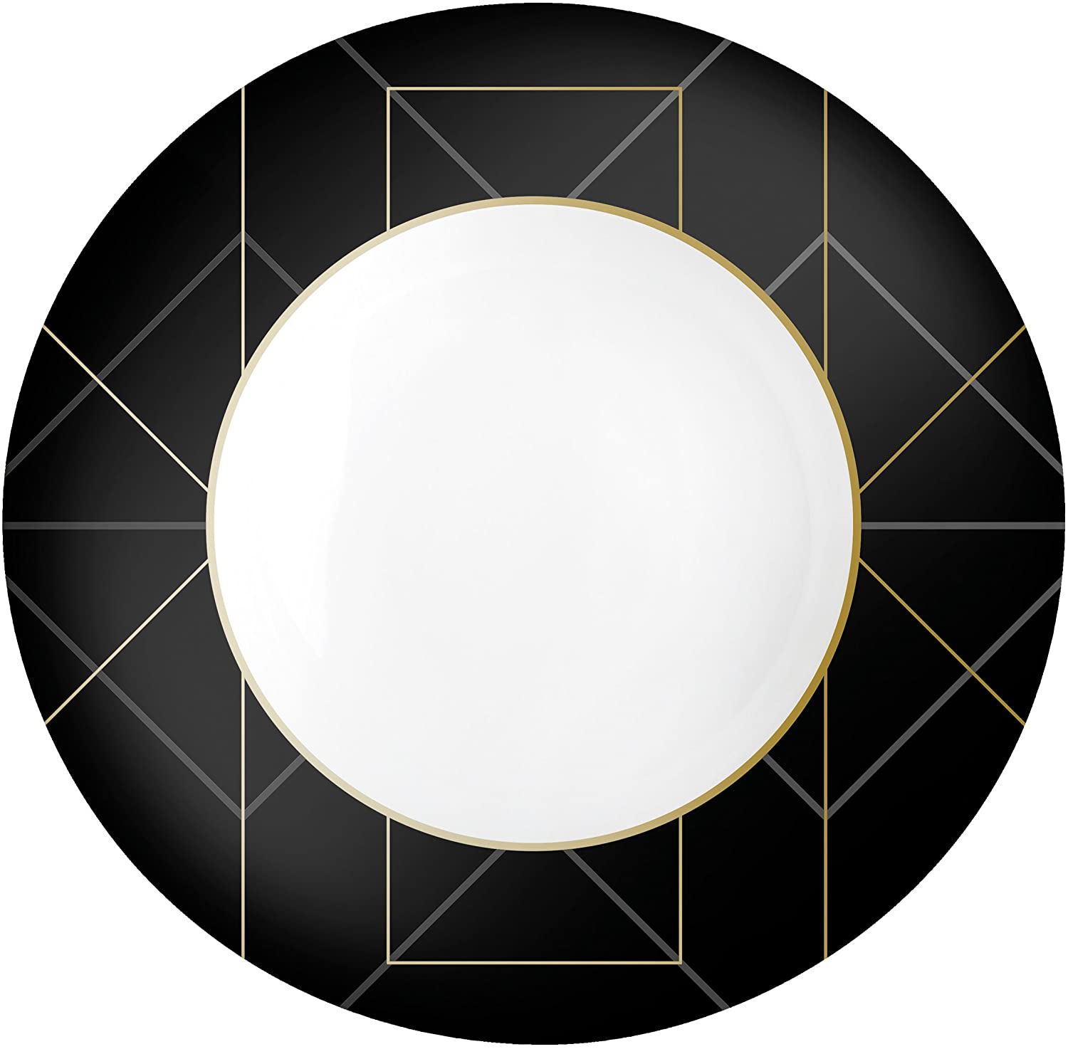 Kahla Dîner Magic Grip Soup Plate 24 cm Black Geometry Black Geometry
