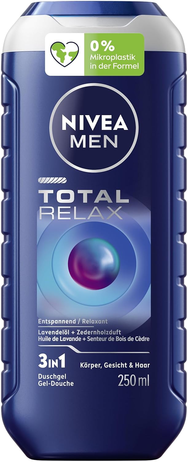 NIVEA MEN 3-in-1 Shower Gel Total Relax, 250 ml