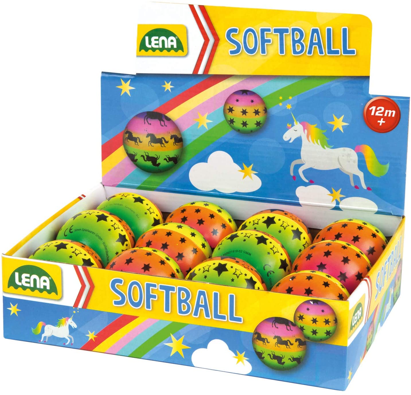 Lena 62191Ec Kiga Set Of 12 Childrens Garden Soft Balls Diameter 6.3 Cm Sp
