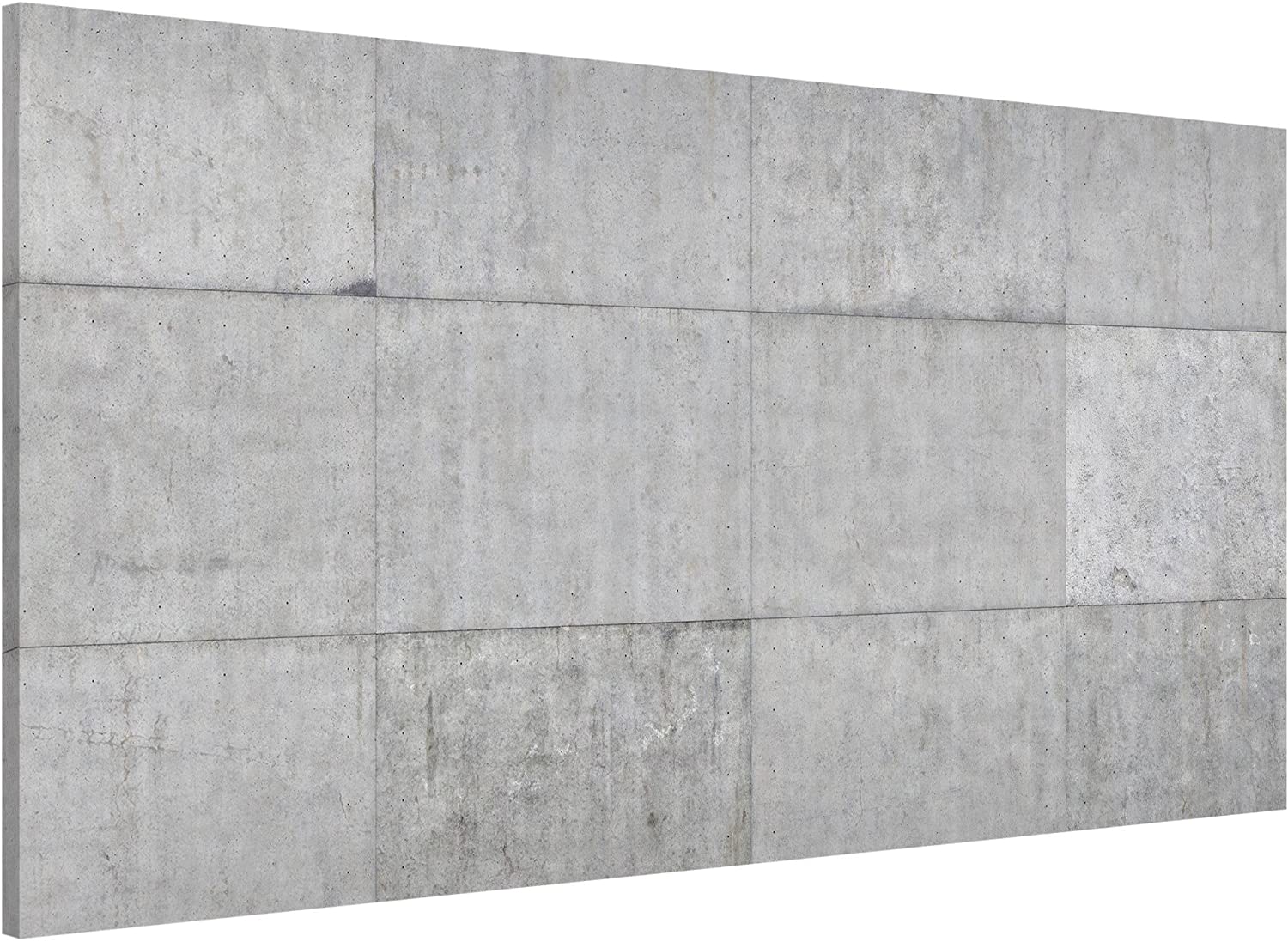 Apalis Magnetic Memo Board Rectangular 37 x 78 cm Concrete Brick Look Grey