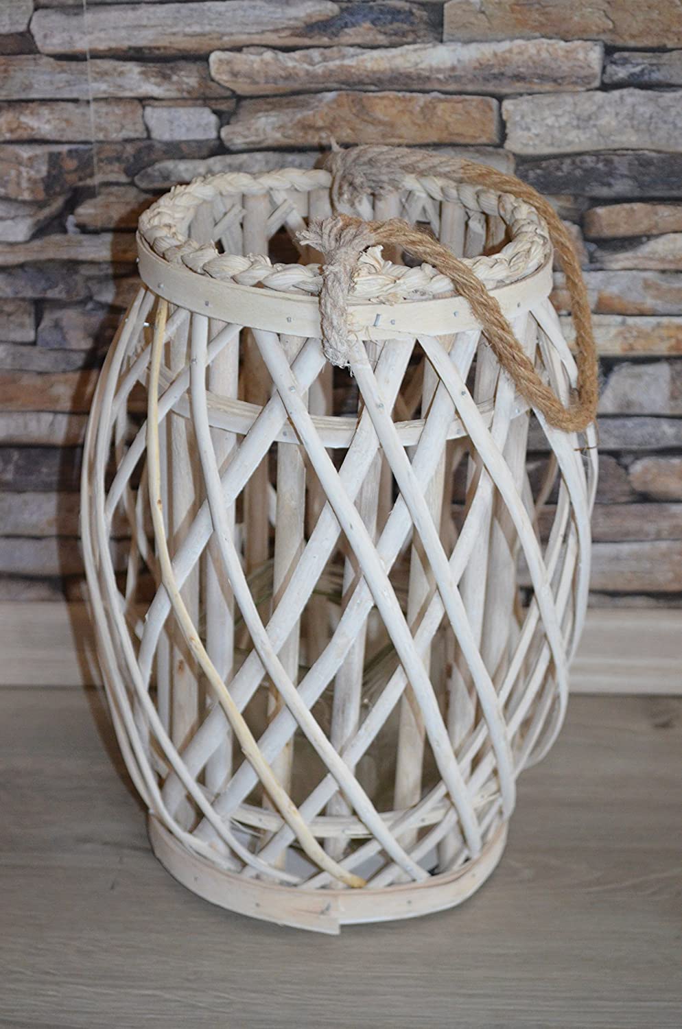 Jürgen Schleiß Hanging Lantern Rattan Lantern White Candle Holder Decoratio