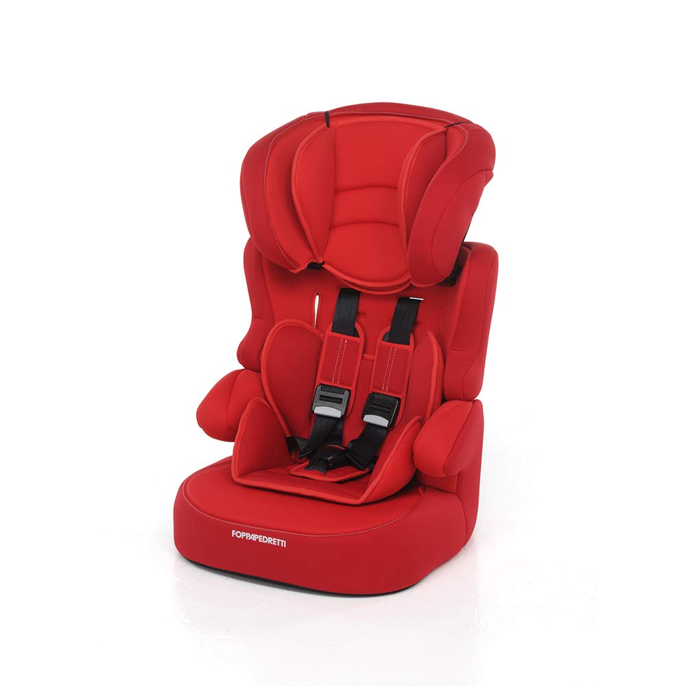 Foppapedretti Babyroad Child Car Seat Group 1-2-3 (9-36 kg) for Children from 9 Months to 12 Years Red (Coral)