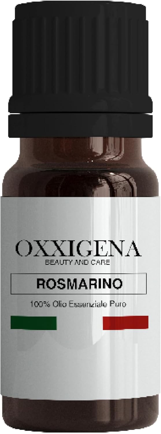 Oxxigena - Rosemary Essential Oil - 30ml - Made in Italy - 100% Pure, Natural, Vegan, GMO Free - Ideal for Aromatherapy, Massage Mixes
