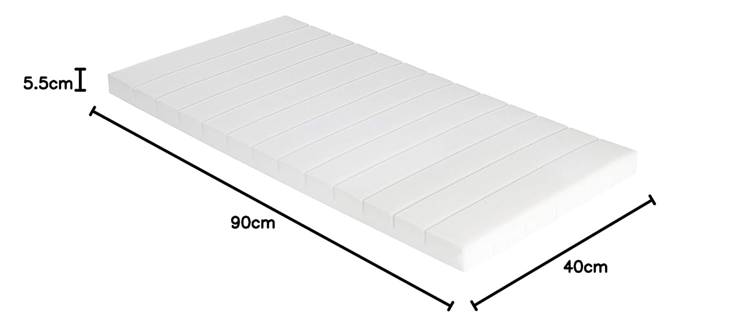 Roba safe asleep Air Balance Plus bassinet mattress, 45 x 85 x 5.5 cm, breathable 3D material for an optimal sleeping climate, multiple grooves and perforated, house cot mattress
