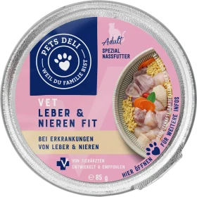 Wet cat food VET Liver & Kidney fit with chicken & millet, 85 g