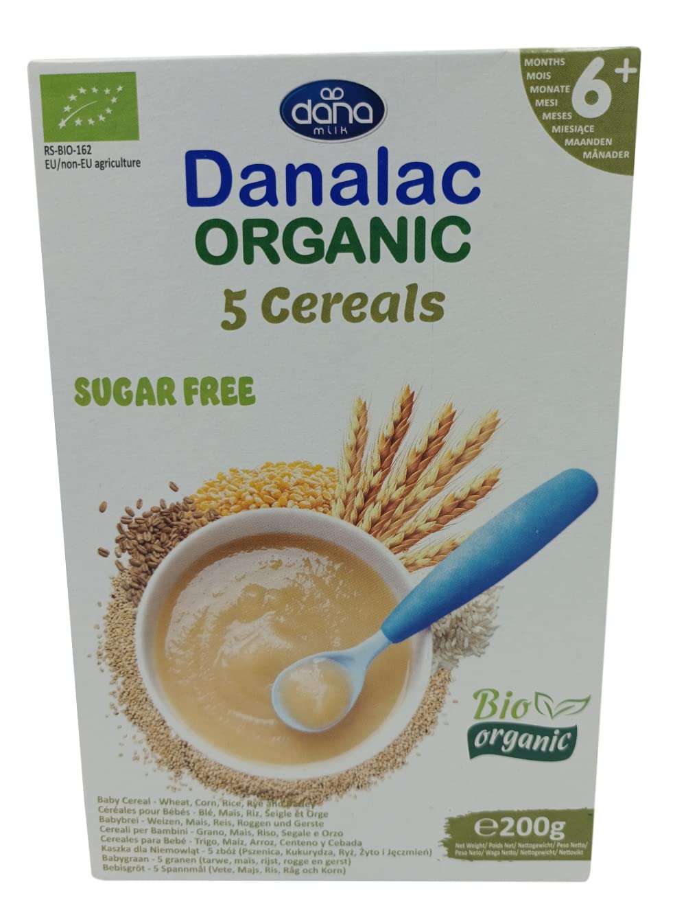 Danalac Bio Babybrei zuckerfrei 200g (Fünf Getreide) (Packung mit 1)
