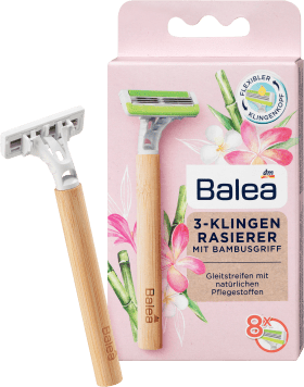 3-Blade Shaver with Bamboo Handle, 1 pc