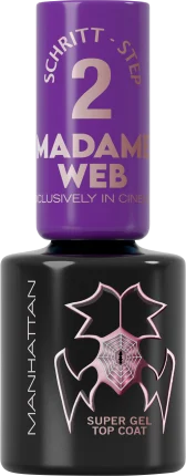 MANHATTAN Cosmetics Top Coat Super Gel Madame Web, 12 ml