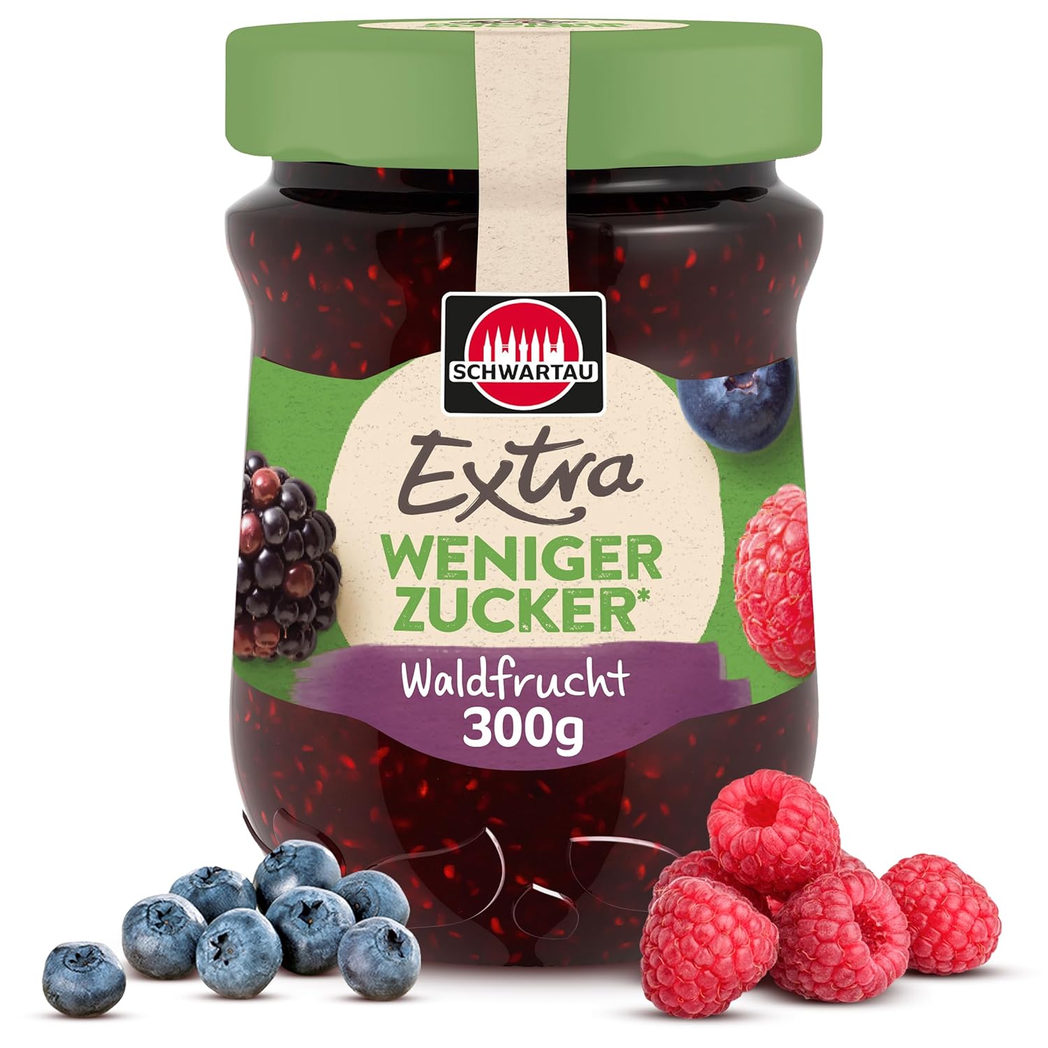 Extra Less Sugar Forest Fruit, Sugar-Reduced Fruit Spread, 300 g