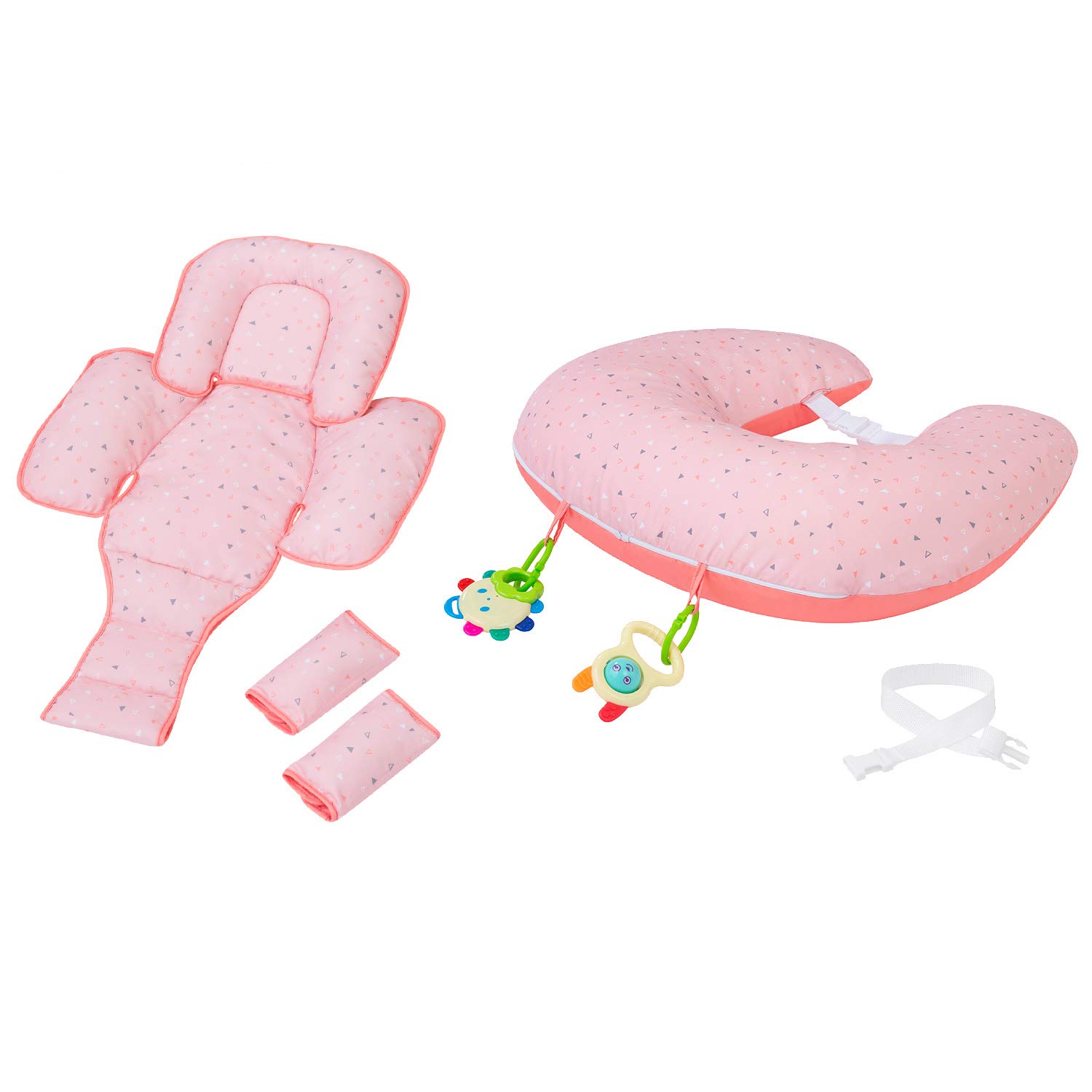 Clevamama 3011 Nursing Pillow And Nest Pink