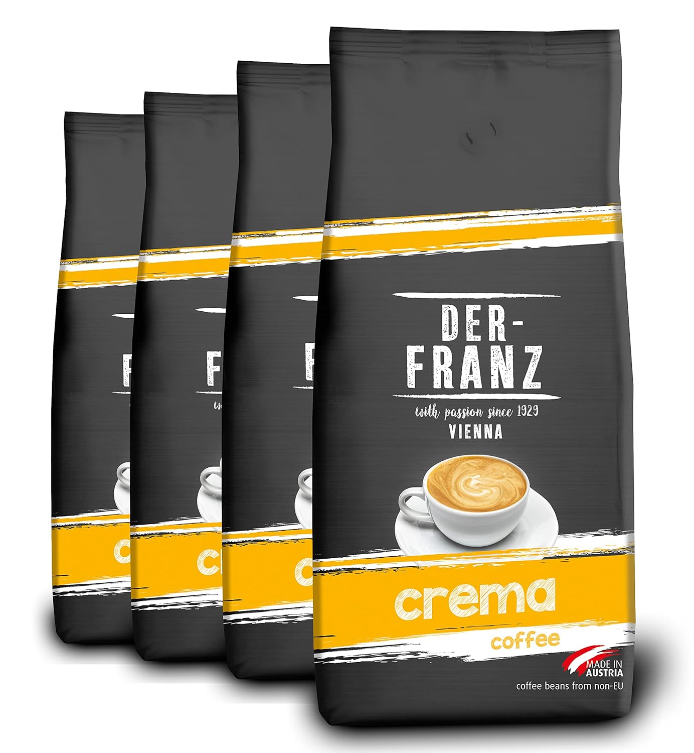 Der-Franz Crema Ground Coffee 4 x 1000 g