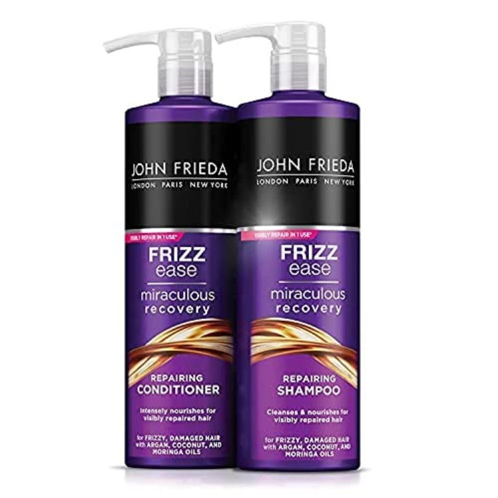 frieda John Freida Frizz-Ease Miraculous Recovery Twin Pack, ‎shampoo set conditioner