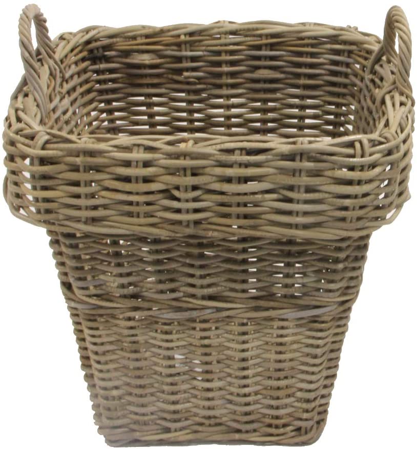 Varia Living Renate Vintage Shabby Chic Design | Storage Basket | Simple Design | Laundry Basket | Easy to Clean | Wooden Basket