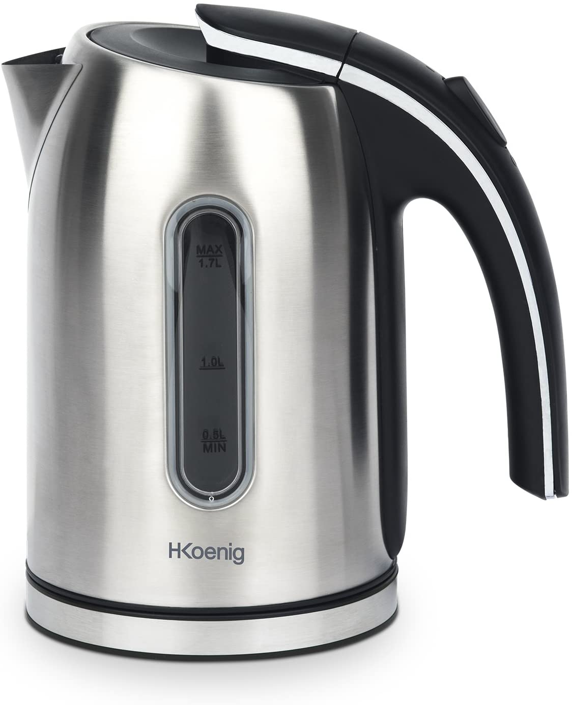 H.Koenig BO17 Kettle / 1.7 L / Water Level Indicator / 2200 W / Stainless Steel / Silver