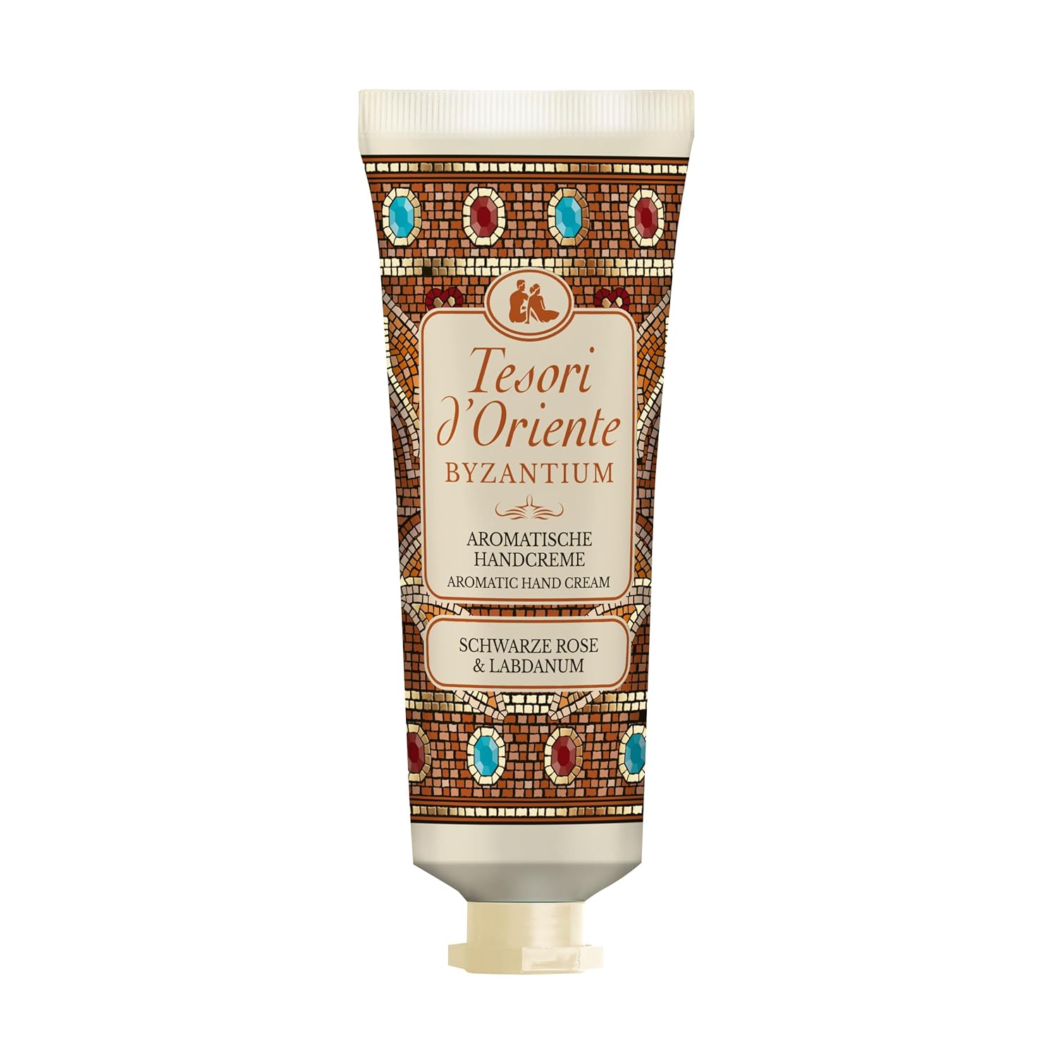 TESORI D'ORIENTE BYZANTIUM Hand Cream 75 ml, Delicate Hand Cream with Black Rose and Labdanum, Wellness Ritual for Body and Senses