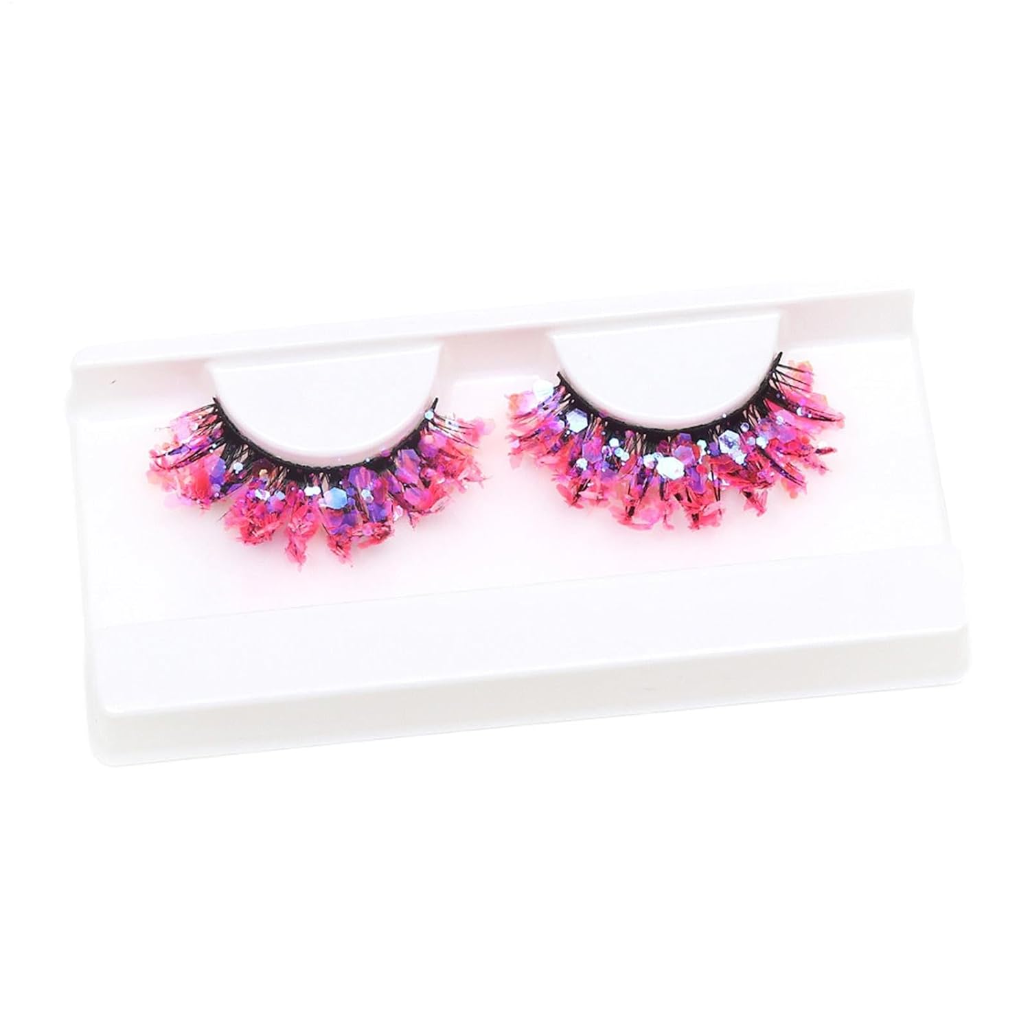 Glittering Colorful Eyelashes - Glitter Eyelashes | Christmas eyelashes | Glitter Eyelash Extensions | Fake eyelashes | Shiny Decorative Eyelashes | Long And Thick Eyelashes With Glitter