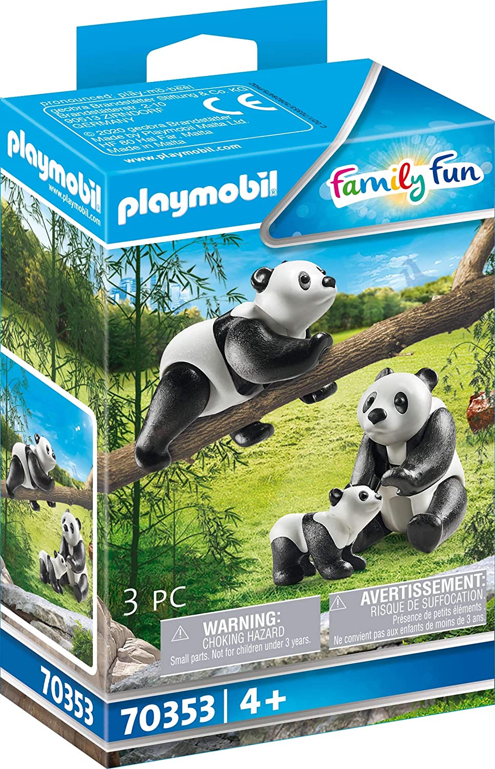 Playmobil 70353 - 2 Pandas With Baby, Age 4 And Above