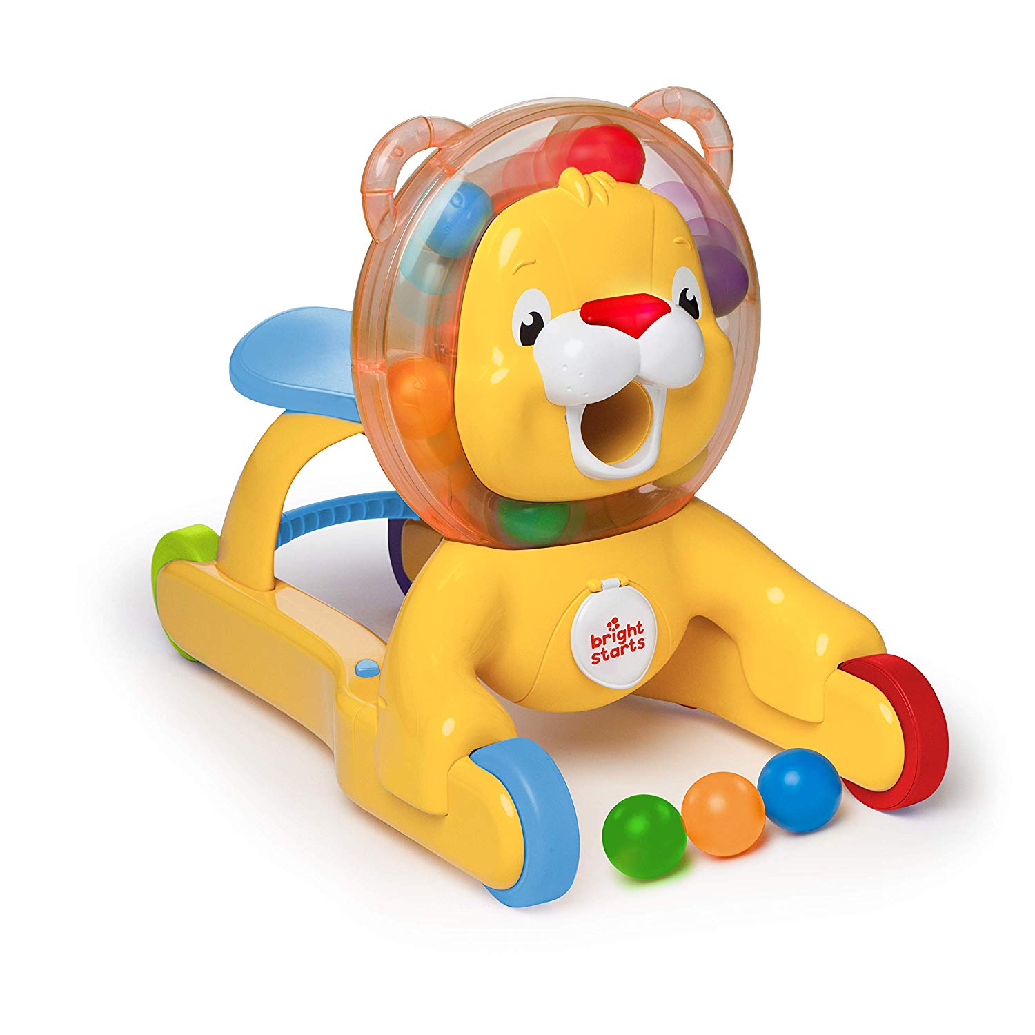 Bright Starts 52093 Having A Ball 3-In-1 Step & Ride Lion Toy Push