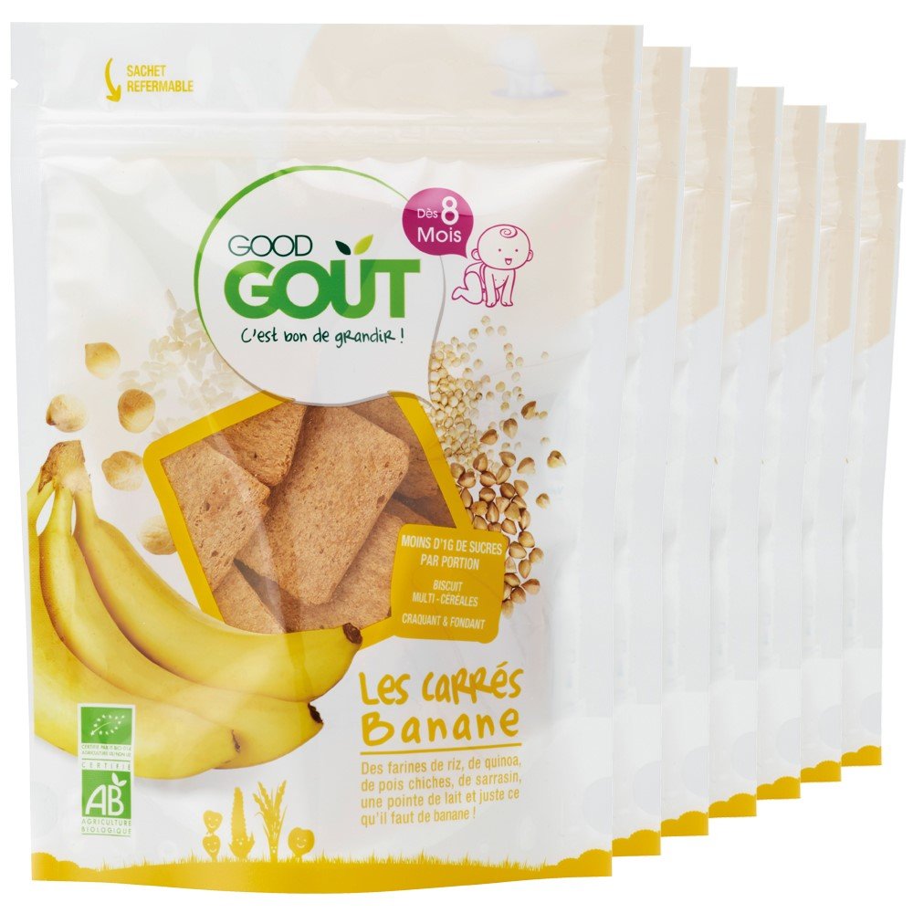 Good Goût Bio - Banane im Quadrat, 7x50 g