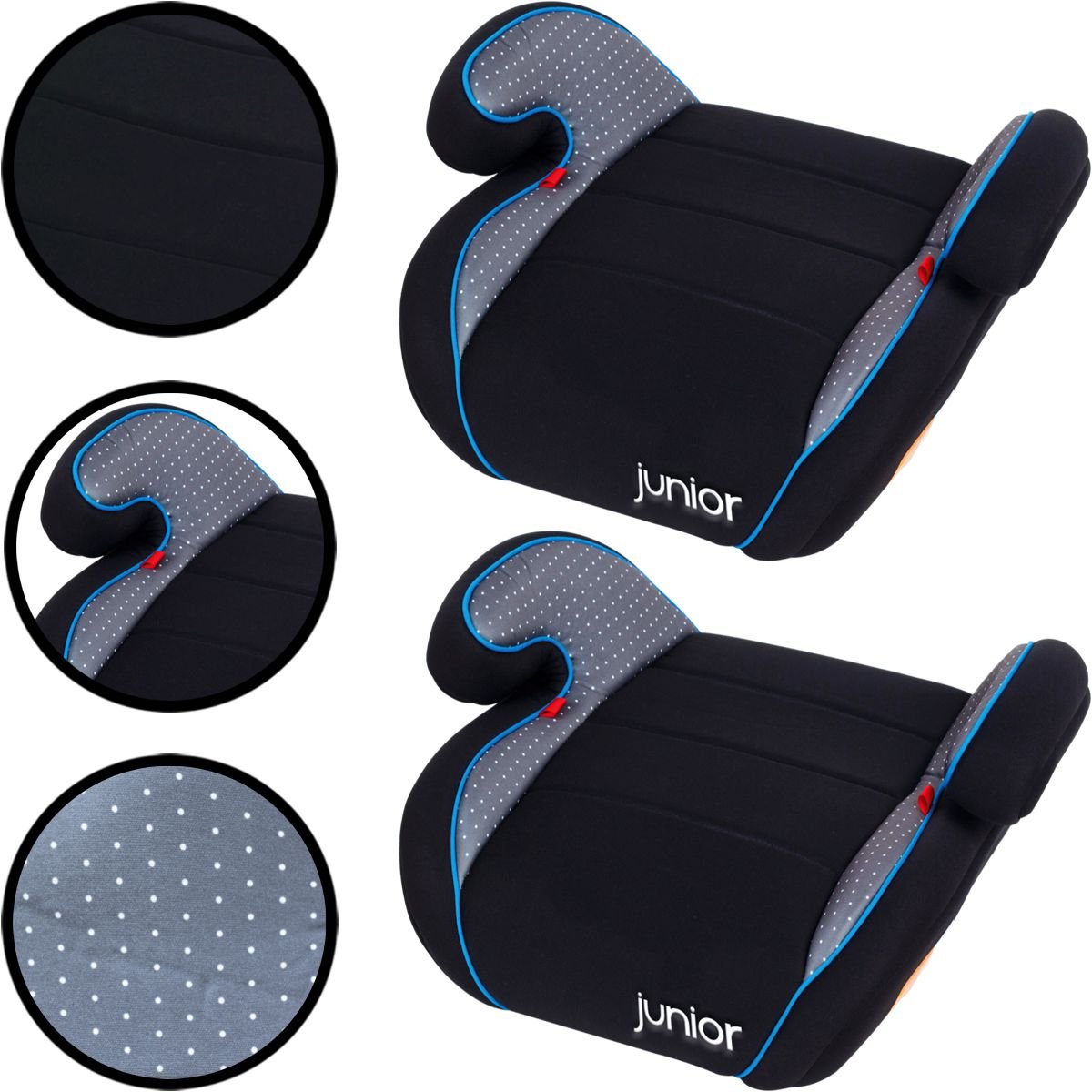 Stimo24 Set of 2 Children\'s Booster Seat for Children Weighing 15-36 kg