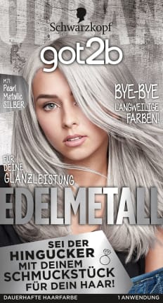 Schwarzkopf got2b Haarfarbe Edelmetalll Pearl Metallic Silber M71, 1 St