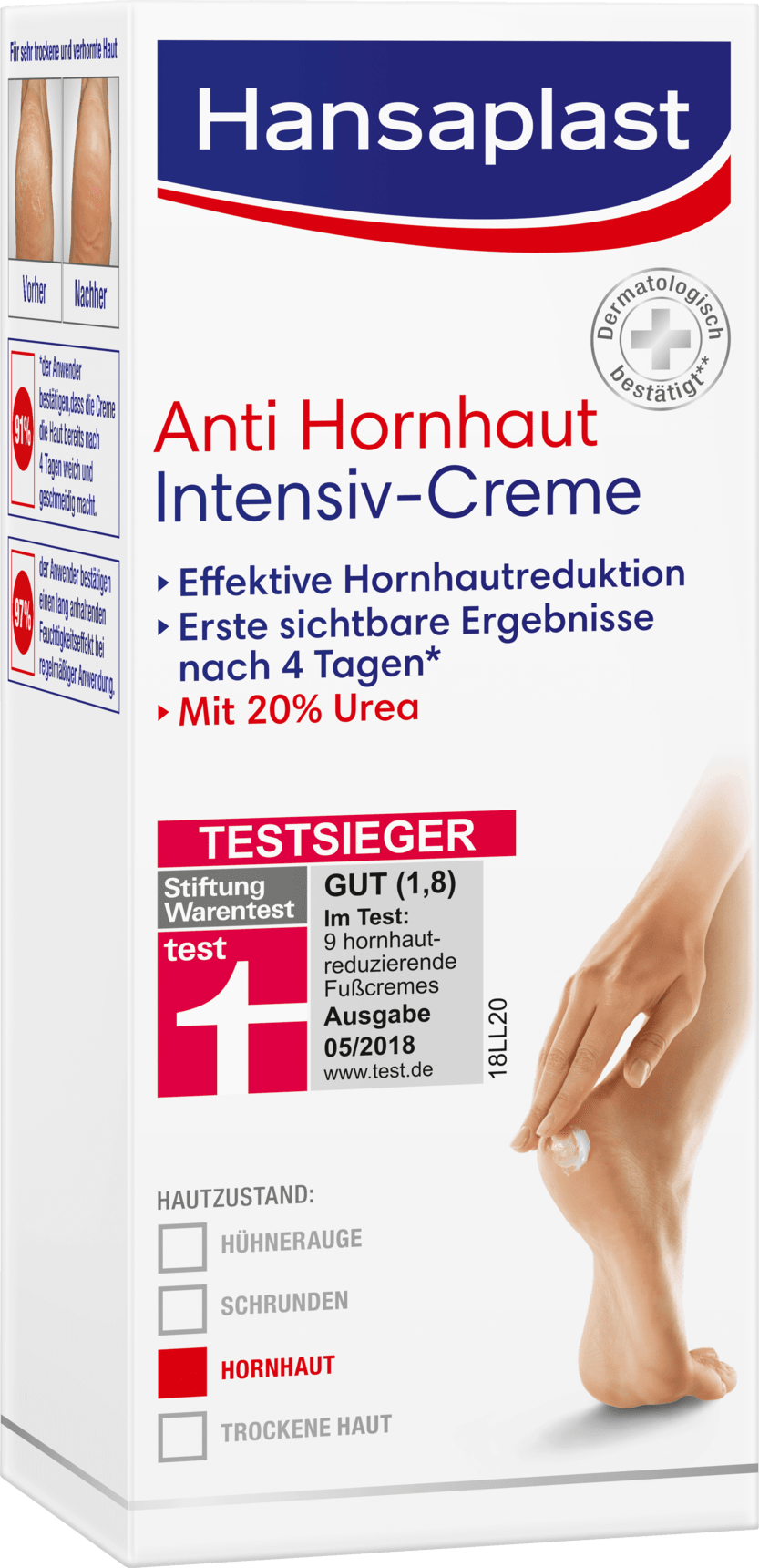 Hansaplast Foot Cream Anti-Cornea Intense, 75 Ml