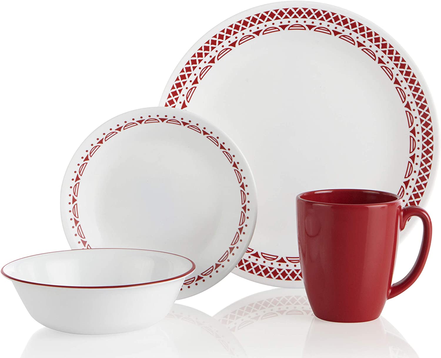 Corelle 3400 Cordoba 16-Piece Shatterproof Vitrelle Glass Dinner Set