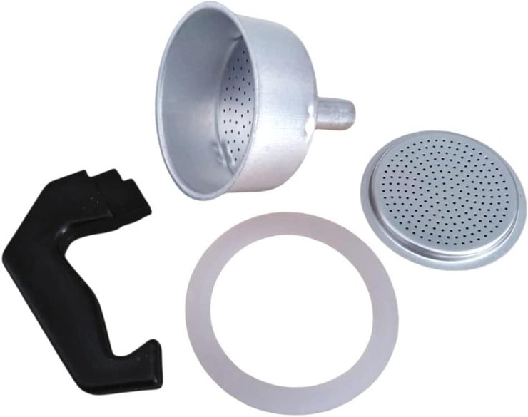 FAST WORLD SHOPPING ® Replacement Parts for Espresso Maker 2 Cups Moka Express Coffee Espresso Filter Handle Seal
