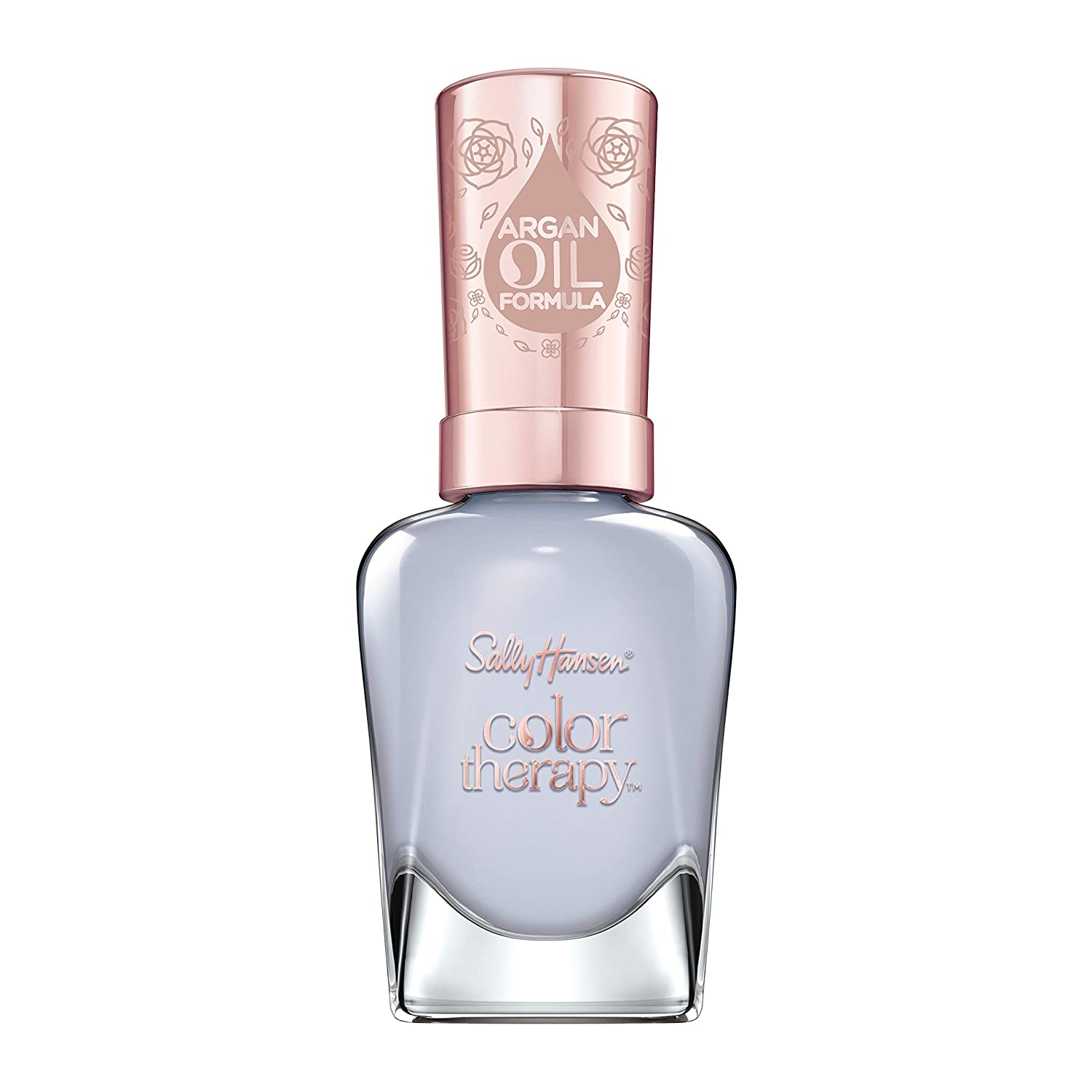 Sally Hansen Color Therapy Nail Polish Colour 526 Bluebell Bloom Nourishing Colour Polish with Argan Oil Matte Finish (Light Blue) 14.7 ml, ‎blue