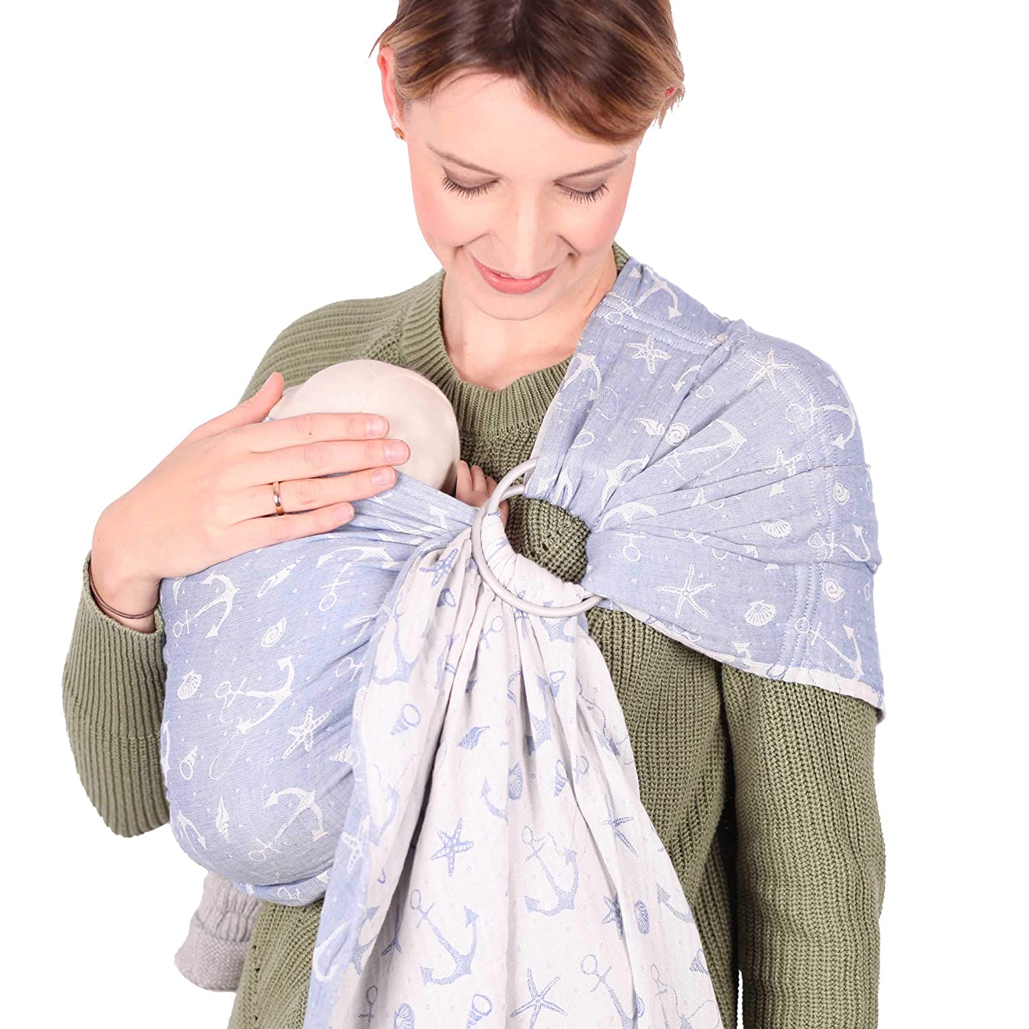 Schmusewolke Baby Sling Newborn And Toddlers With Organic Cotton Belly And 