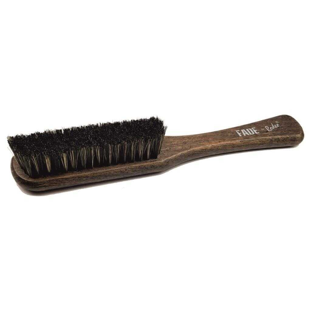 NANO ABSOLUTE Fade Brush S - Beard Brush Men - Beard Care Brush - Cleaning Brush for Men - Ideal for Removing Cut Hair - Hairdresser & Barber Supplies - Wood Styling Brush, ‎black